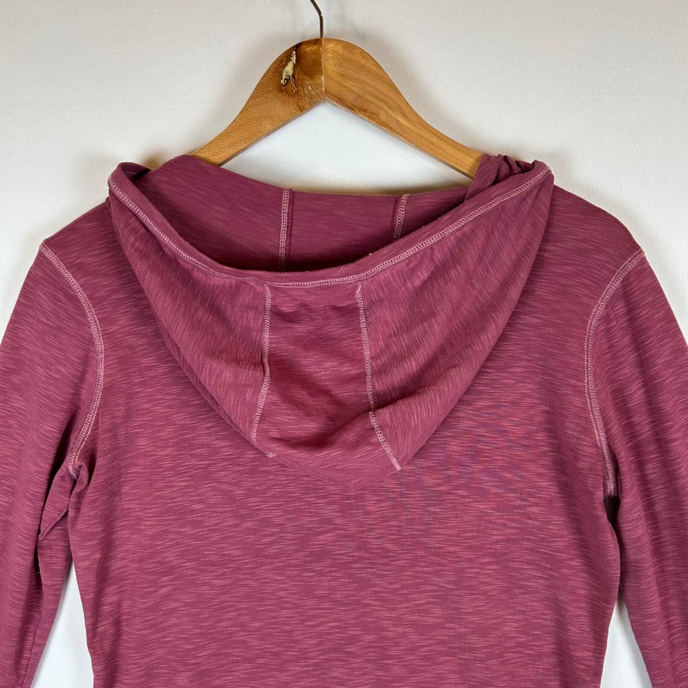 Kuhl Womens Burgundy Sora Hoody‎ Long Sleeve Hooded Henley Shirt Size Small - Picture 11 of 12